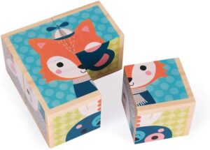 Janod puidust klotsid „Metsaloomad“