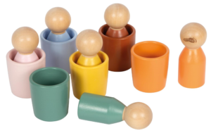 Small Foot Montessori värvisorteerimise topsid figuuridega