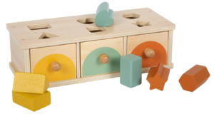 Small Foot Montessori kujundisorteerija sahtlitega